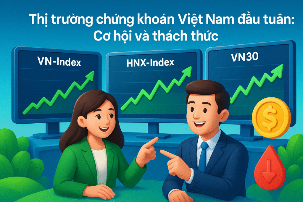 Top cổ phiếu nổi bật đầu tuần trên thị trường Việt Nam