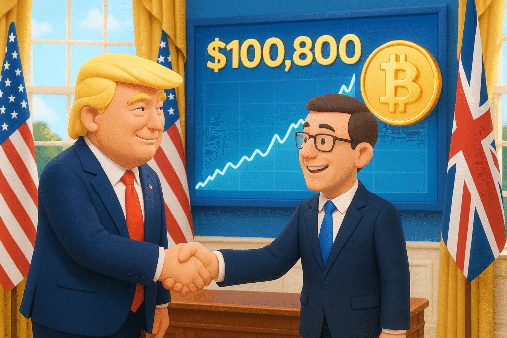 Bitcoin Vượt Ngưỡng 100.000 USD Giữa Thời Điểm Thỏa Thuận Mỹ-Anh